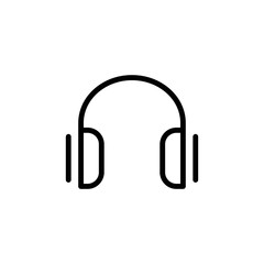 Headphone Icon Sign Vector Isolated on Whtie Artboard