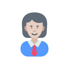 Businesswoman icon in vector. Logotype