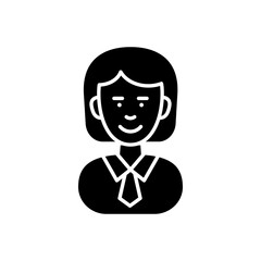 Businesswoman icon in vector. Logotype