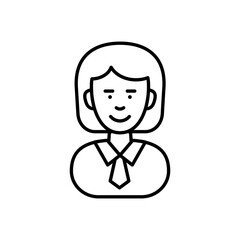 Businesswoman icon in vector. Logotype