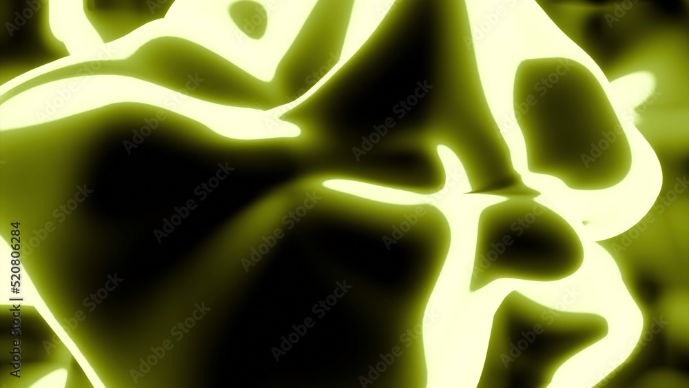 Aufkleber rotating 3d liquid. design. abstract neon liquid rotates and changes. liquid moves and changes in ai