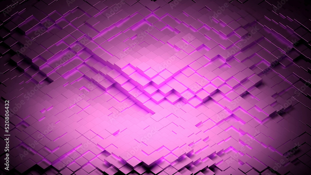 Poster surface of rotating squares. design. rotating 3d surface with squares moving waves. wave oscillation