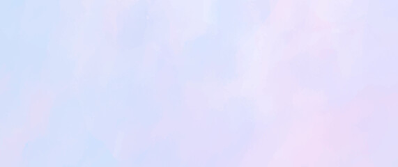 Blue and pink vector watercolor art background with clouds and sky. Hand drawn vector texture. Heaven. Watercolour banner. Abstract template for flyers, cards, poster, cover design, invitation cards.