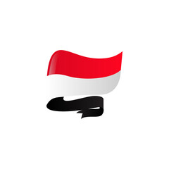 Banner ribbon flag of indonesia