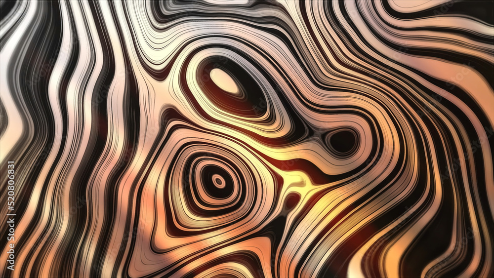Poster animation with pattern of moving paint lines. motion. beautiful background of moving curved lines in