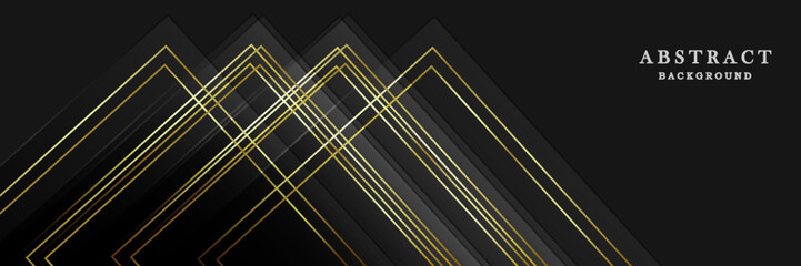 Luxury black gold background