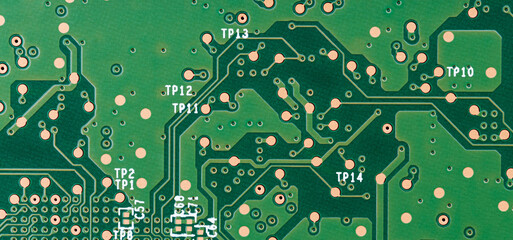  Electronic circuit board close up. Motherboard digital chip. High-tech technology background