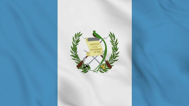 realistic Guatemala waving flag. smooth 4k video seemless loop