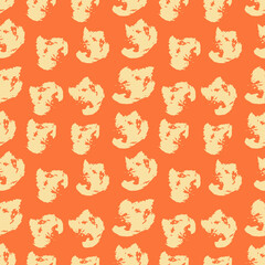 Seamless pattern with brush strokes elements Vector illustration