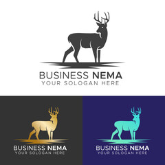 Modern deer logo _ Deer Vector Template
