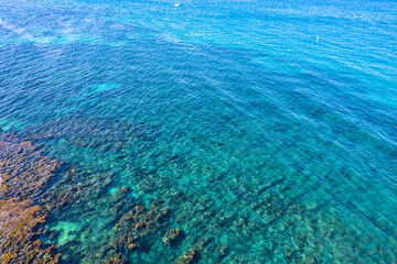 Fototapeta na wymiar Blue sea for background texture