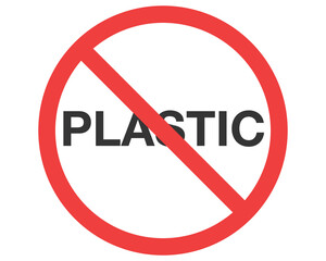 Stop plastic pollution - vector illustration 