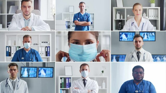 Professional medical doctors working in hospital office, Portrait of young and confident physicians. Medical concept.