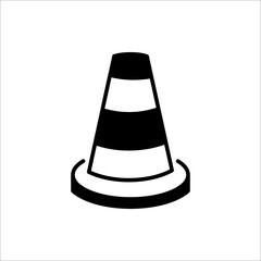 Construction cone icon, vector illustration design.
