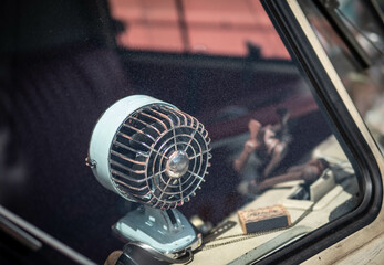 The old fan in old-timer car