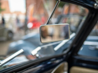 mirror of an old-timer car