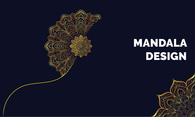 Luxury mandala background with golden . Design for any card, birthday, other holiday, kaleidoscope, yoga, india, folk, arabic