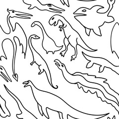 dinosaur abstract seamless background pattern colorful fabric design print wrapping paper digital illustration texture wallpaper