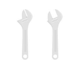 Adjustable wrench illustration vector flat design editable. Wrench icon.