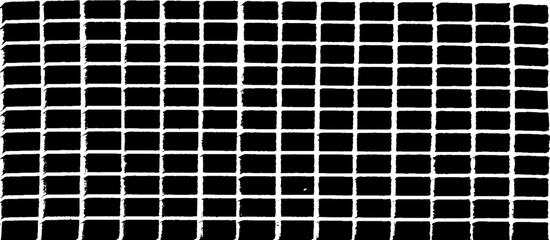 Rough, irregular texture composed of monochrome geometric elements. Overlay distressed grunge background. Abstract vector illustration. Isolated on white background. EPS10