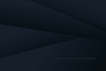 Modern black abstract design geometric background, black with shape shadow. Vector