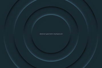 Abstract vector geometric background, shape of circles with light and shadow.