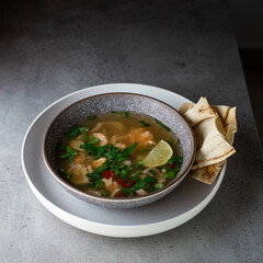 thai tom yum seafood soup