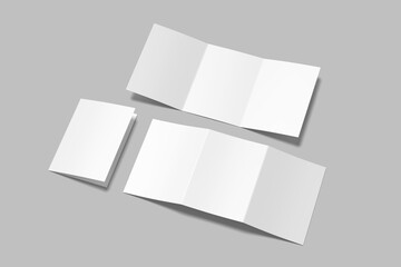 A5 Trifold Brochure Blank Mockup