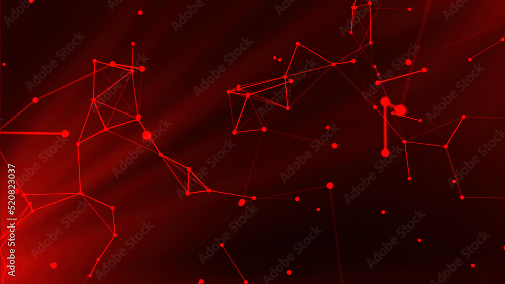 Poster blue and red background. motion. a bright background on which there is an animation in which various