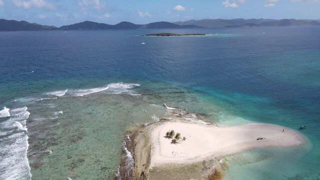 Tropical Sandy remote island in the British Virgin islands