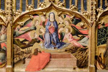 Obraz premium predela de Santa Clara, siglo XV, Joan Rosató, temple sobre madera, Museo diocesano de Mallorca, Palma,Mallorca, balearic islands, Spain