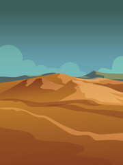 Fototapeta na wymiar Beautiful mountain hill view landscape vector illustration background.