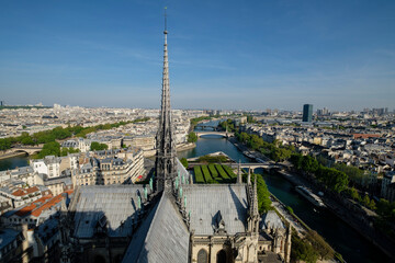 Fototapeta na wymiar Cathédrale Notre Dame, sede de la archidiócesis de París, Paris, France,Western Europe
