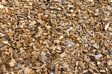 wood chips used for mulching