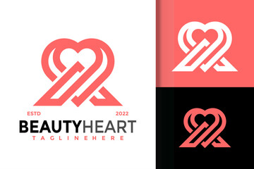Letter A Beauty Love Logo Design, brand identity logos vector, modern logo, Logo Designs Vector Illustration Template