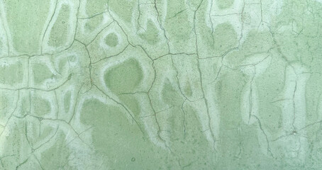 Fracture of green old wall texture background