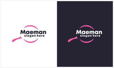 food logo design template with abstract pan