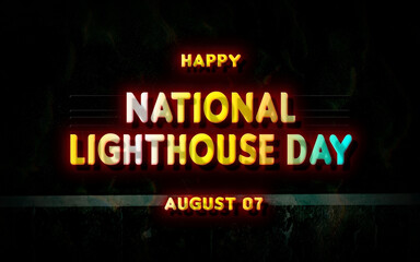 Happy National Lighthouse Day , holidays month of august , Empty space for text, vector design