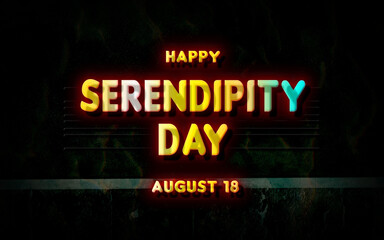 Happy Serendipity Day, holidays month of august , Empty space for text, vector design
