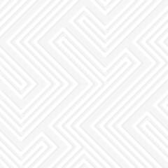 White geometric maze seamless pattern