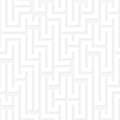 White labyrinth seamless pattern