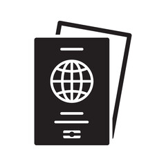 Passport icon. Personal document symbol. Travel concept vector illustration