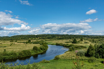 Fototapeta premium landscape with river