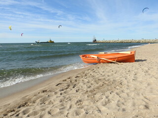lifeboat on the beach