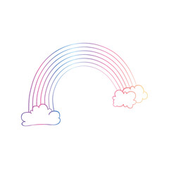 Vector doodle illustration. Line rainbow can be used for wallpapers, pattern fills