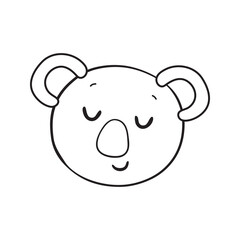Koala. Sketch. Vector illustration. Teddy bear from Australia.