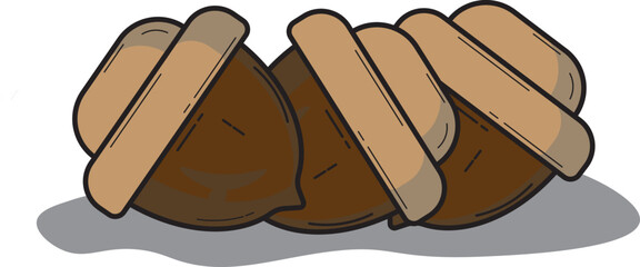 hazelnuts vector illustration