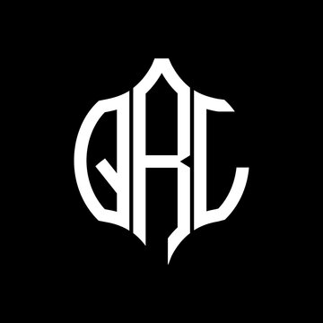 QRL letter logo. QRL best black background vector image. QRL Monogram logo design for entrepreneur and business.
