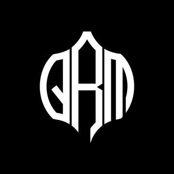 QRM letter logo. QRM best black background vector image. QRM Monogram logo design for entrepreneur and business.
