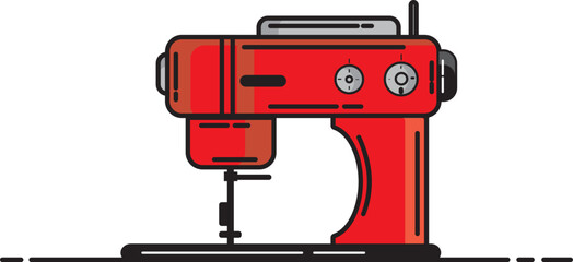 modern sewing machine vector illustration